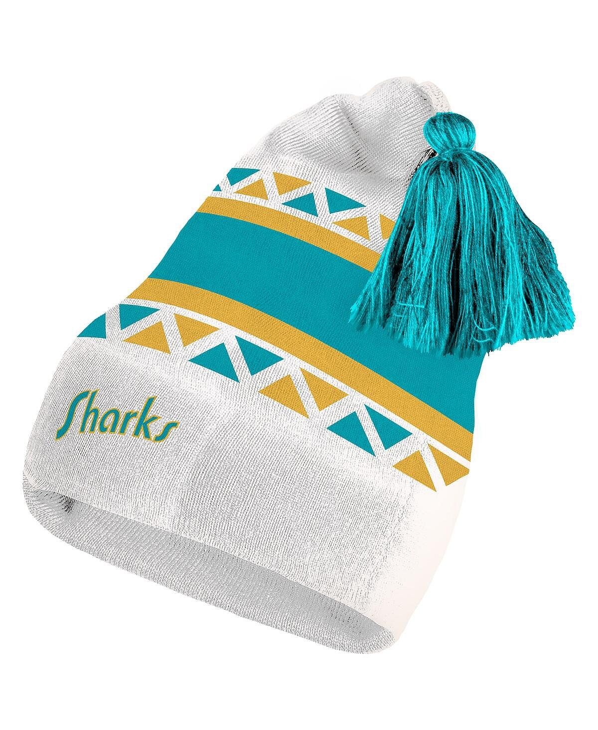 Мужская бело-синяя вязаная шапка San Jose Sharks Reverse Retro 2.0 с помпонами и манжетами adidas
Мужская бело-синяя вязаная шапка San Jose Sharks Reverse Retro 2.0 с помпонами и манжетами adidas