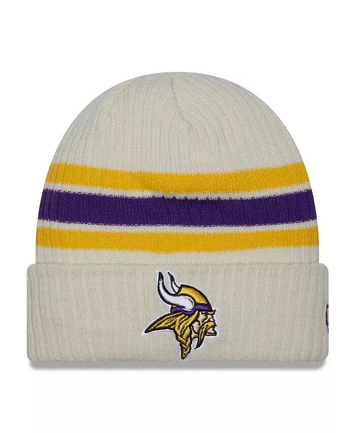 Мужская кремовая вязаная шапка с манжетами в полоску Minnesota Vikings Team New Era, бежевый
Мужская кремовая вязаная шапка с манжетами в полоску Minnesota Vikings Team New Era, бежевый