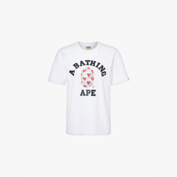 Футболка из хлопкового джерси с графическим принтом колледжа Bape I Love A Bathing Ape, белый
Футболка из хлопкового джерси с графическим принтом колледжа Bape I Love A Bathing Ape, белый