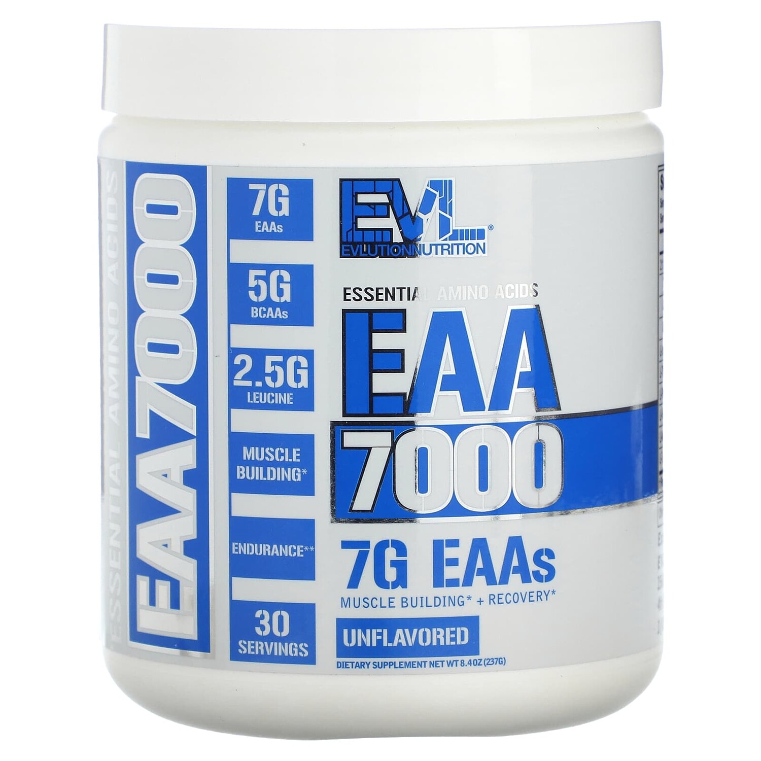 EAA 7000, незаменимые аминокислоты, без добавок, 237 г (8,4 унции), EVLution Nutrition
EAA 7000, незаменимые аминокислоты, без добавок, 237 г (8,4 унции), EVLution Nutrition