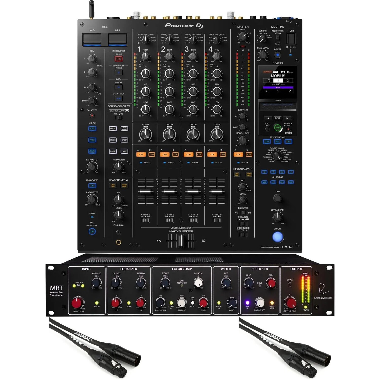 Новый 4-канальный DJ-микшер Pioneer DJ DJM-A9 и комплект трансформатора Master Bus от Rupert Neve Designs
Новый 4-канальный DJ-микшер Pioneer DJ DJM-A9 и комплект трансформатора Master Bus от Rupert Neve Designs