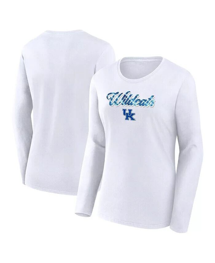 Белая женская футболка с длинным рукавом и надписью Kentucky Wildcats Double Team Fanatics, белый
Белая женская футболка с длинным рукавом и надписью Kentucky Wildcats Double Team Fanatics, белый