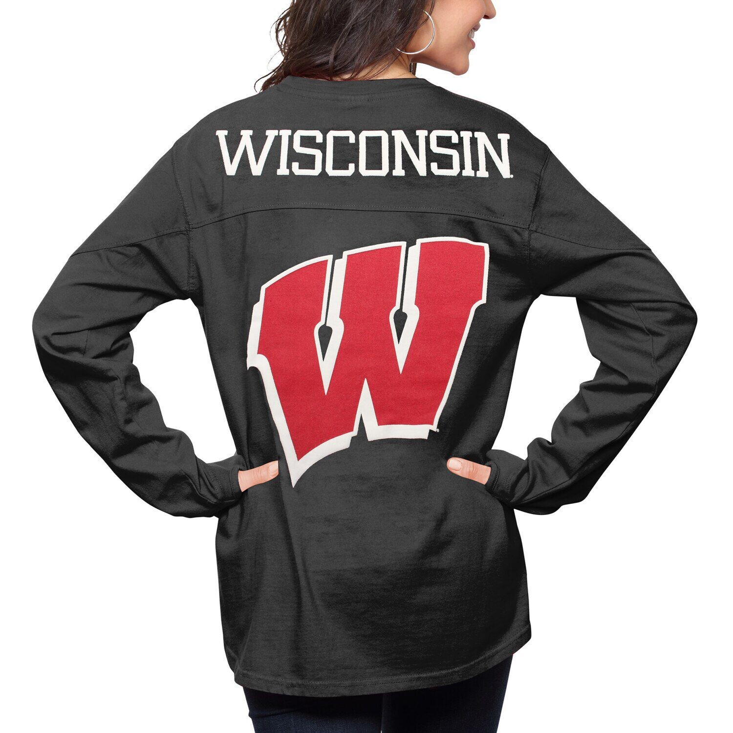 Женская футболка Pressbox Black Wisconsin Badgers The Big Shirt оверсайз с длинным рукавом
Женская футболка Pressbox Black Wisconsin Badgers The Big Shirt оверсайз с длинным рукавом