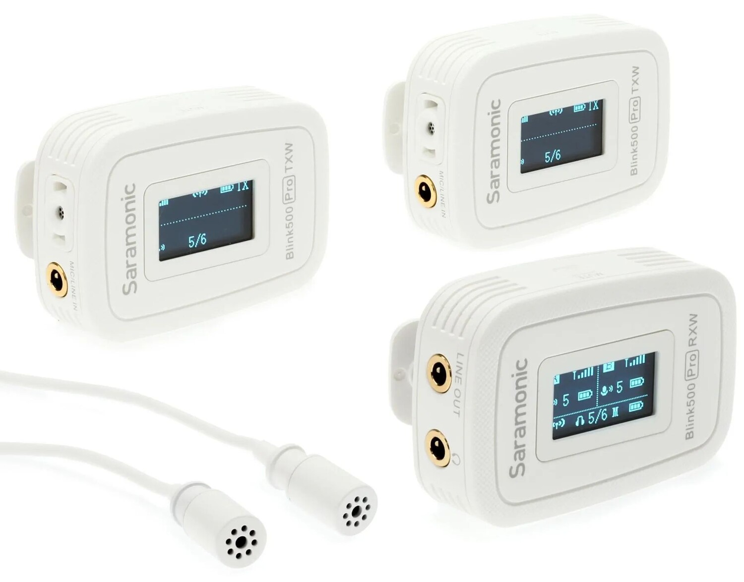 Saramonic Blink 500 Pro B2W Двухканальная беспроводная петличная микрофонная система с приемником, монтируемым на камеру — Snow White
Saramonic Blink 500 Pro B2W Двухканальная беспроводная петличная микрофонная система с приемником, монтируемым на камеру — Snow White