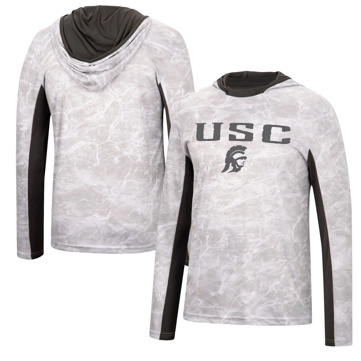 Мужская белая футболка с капюшоном и длинными рукавами USC Trojans Mossy Oak Colosseum
Мужская белая футболка с капюшоном и длинными рукавами USC Trojans Mossy Oak Colosseum