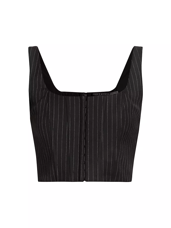 Корсет Бреслин в тонкую полоску на косточке Alice + Olivia, цвет black pinstripe
Корсет Бреслин в тонкую полоску на косточке Alice + Olivia, цвет black pinstripe