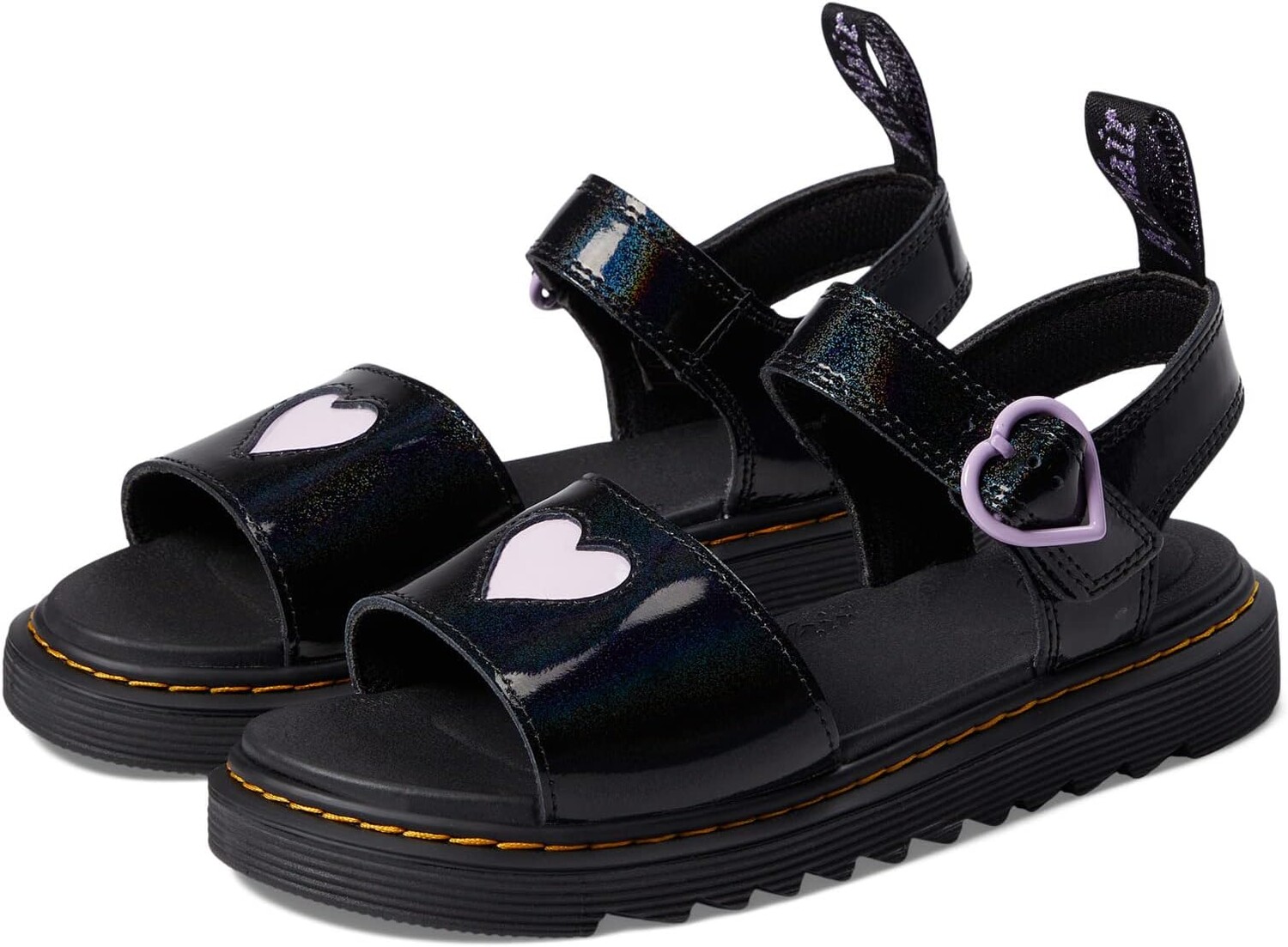 Сандалии на плоской подошве Marlowe Hearts Dr. Martens, цвет Black Galaxy Shimmer/Lilac Galaxy Shimmer
Сандалии на плоской подошве Marlowe Hearts Dr. Martens, цвет Black Galaxy Shimmer/Lilac Galaxy Shimmer