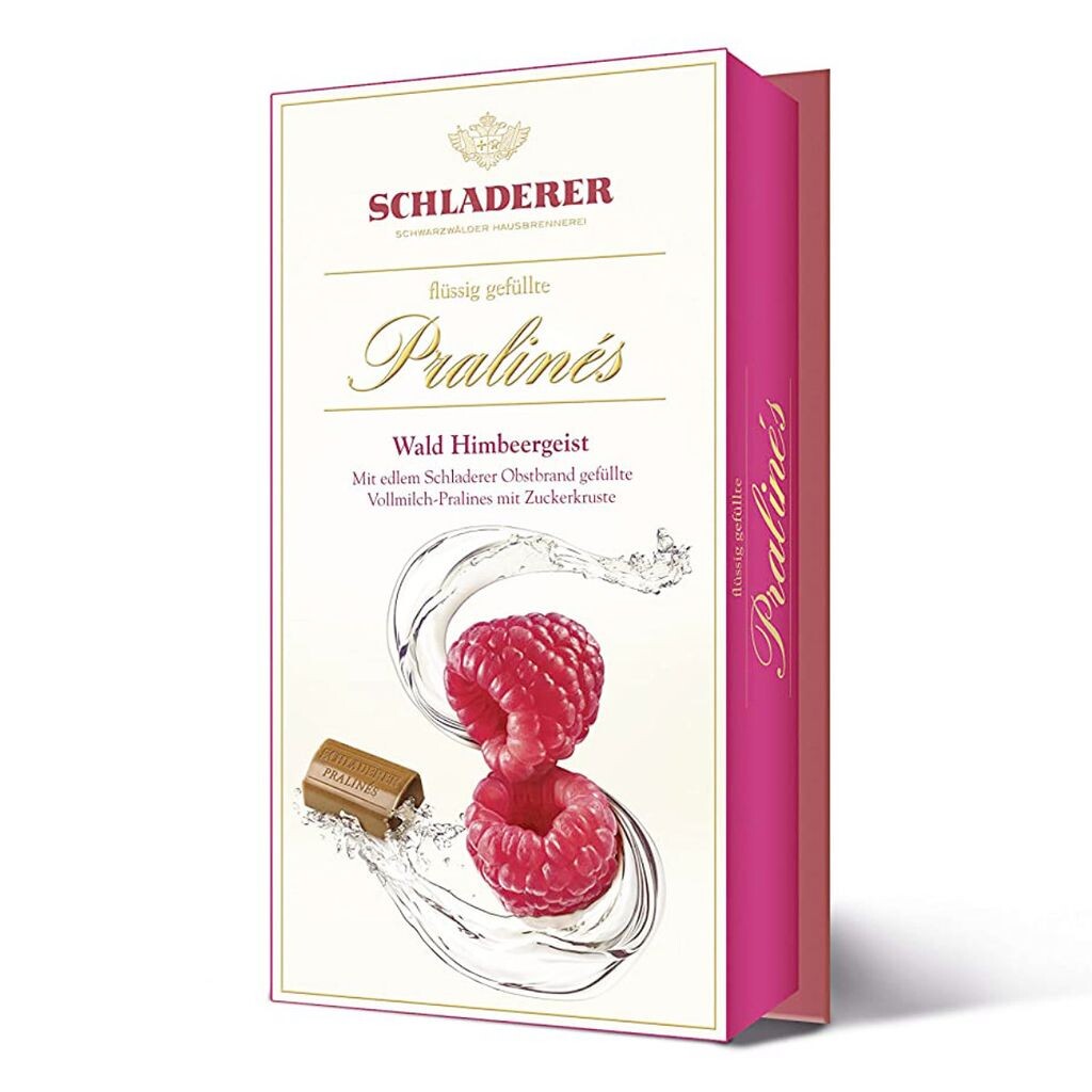 Schladerer Pralines Лесная малина с начинкой из фруктового бренди 127г Rüdesheimer-Confiserie-Pralinen
Schladerer Pralines Лесная малина с начинкой из фруктового бренди 127г Rüdesheimer-Confiserie-Pralinen