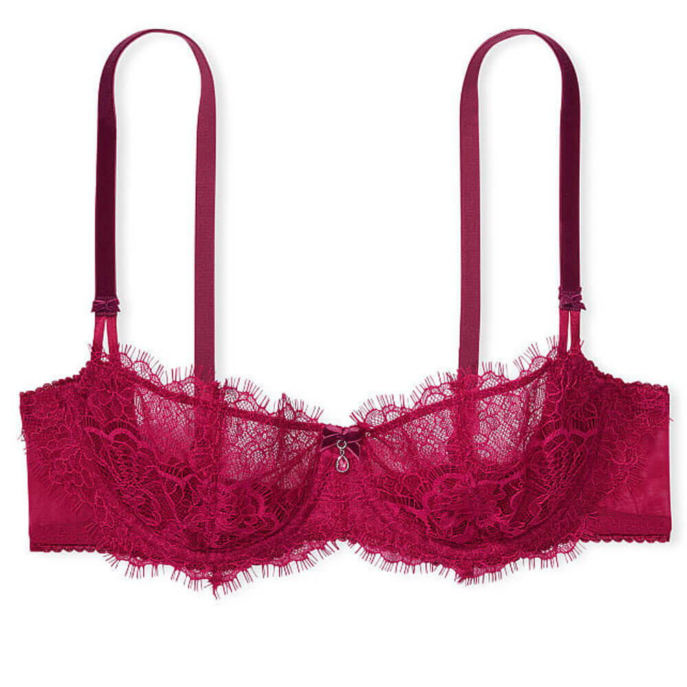 Бюстгальтер-балконет из кружева и бархата Victoria's Secret Dream Angels Wicked Unlined, бордово-красный
Бюстгальтер-балконет из кружева и бархата Victoria's Secret Dream Angels Wicked Unlined, бордово-красный