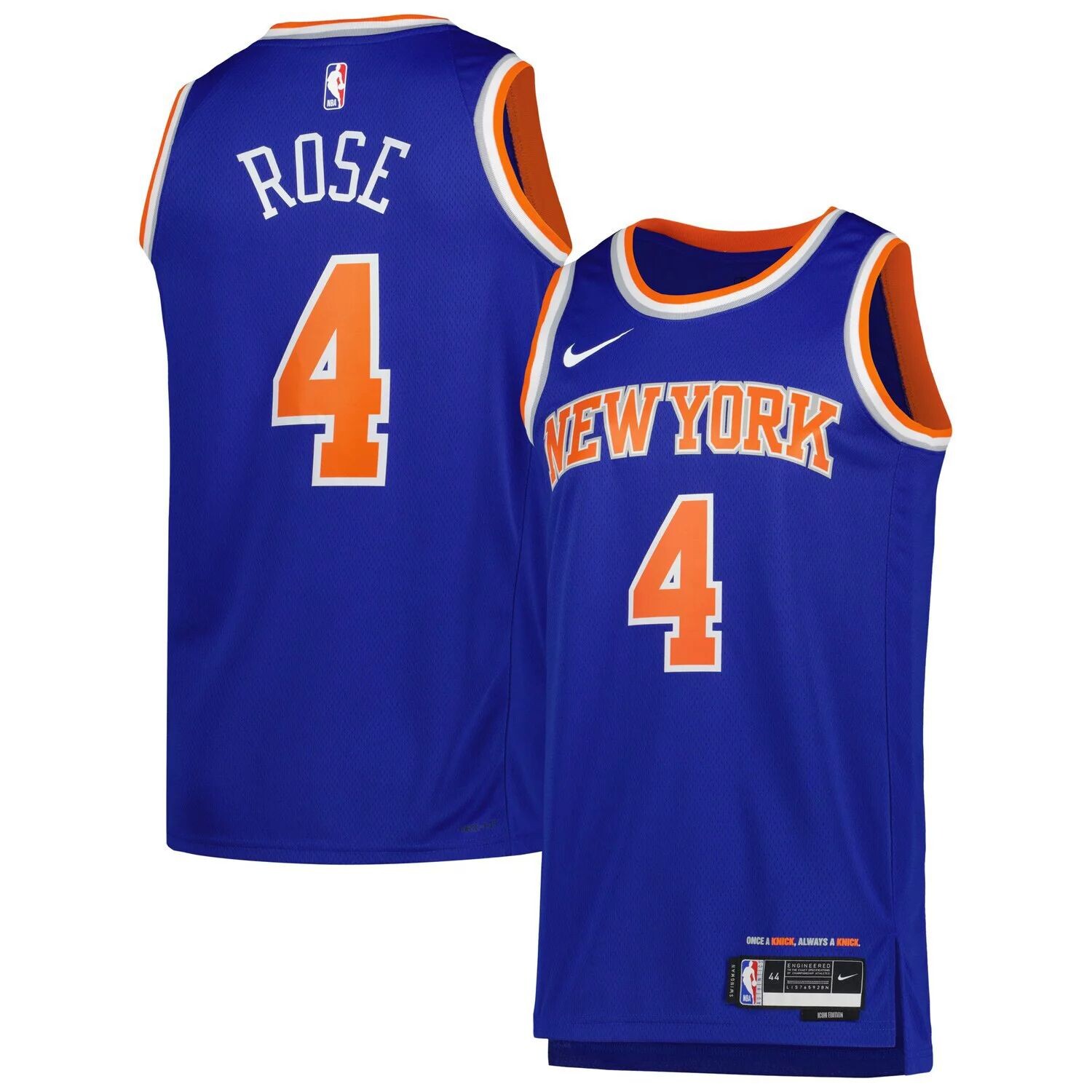 Джерси унисекс Nike Derrick Rose Blue New York Knicks 2022/23 Swingman — Icon Edition
Джерси унисекс Nike Derrick Rose Blue New York Knicks 2022/23 Swingman — Icon Edition