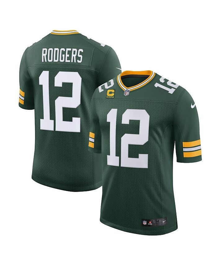 Мужское джерси Aaron Rodgers Green Green Bay Packers Captain Vapor Limited Nike, зеленый
Мужское джерси Aaron Rodgers Green Green Bay Packers Captain Vapor Limited Nike, зеленый