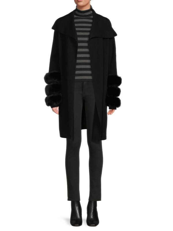 Открытая передняя тряпка с отделкой из искусственного меха Saks Fifth Avenue Black
Открытая передняя тряпка с отделкой из искусственного меха Saks Fifth Avenue Black