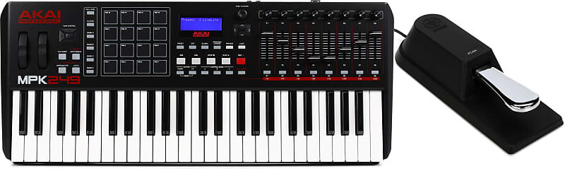 Комплект 49-клавишного контроллера клавиатуры Akai Professional MPK249 с педалью сустейна/ножным переключателем Yamaha FC4A Yamaha + Akai Professional FC4A=1 MPK249=1
Комплект 49-клавишного контроллера клавиатуры Akai Professional MPK249 с педалью сустейна/ножным переключателем Yamaha FC4A Yamaha + Akai Professional FC4A=1 MPK249=1