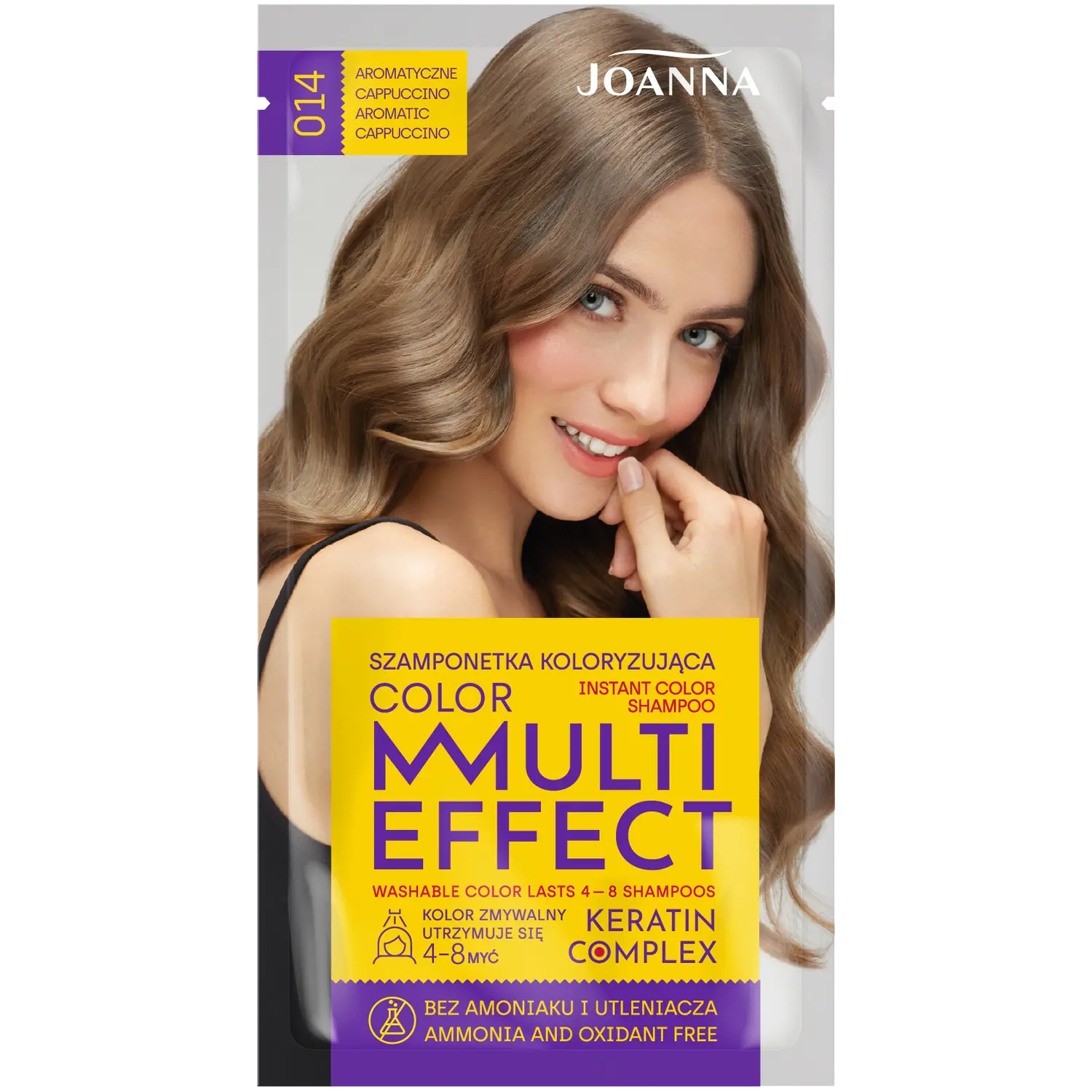 Joanna Multi Effect шампунь для окрашивания волос 014 ароматный капучино, 1 упаковка
Joanna Multi Effect шампунь для окрашивания волос 014 ароматный капучино, 1 упаковка