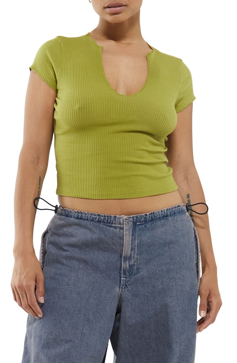 Укороченный топ из эластичного хлопка с вырезом Nola BDG URBAN OUTFITTERS, зеленый
Укороченный топ из эластичного хлопка с вырезом Nola BDG URBAN OUTFITTERS, зеленый