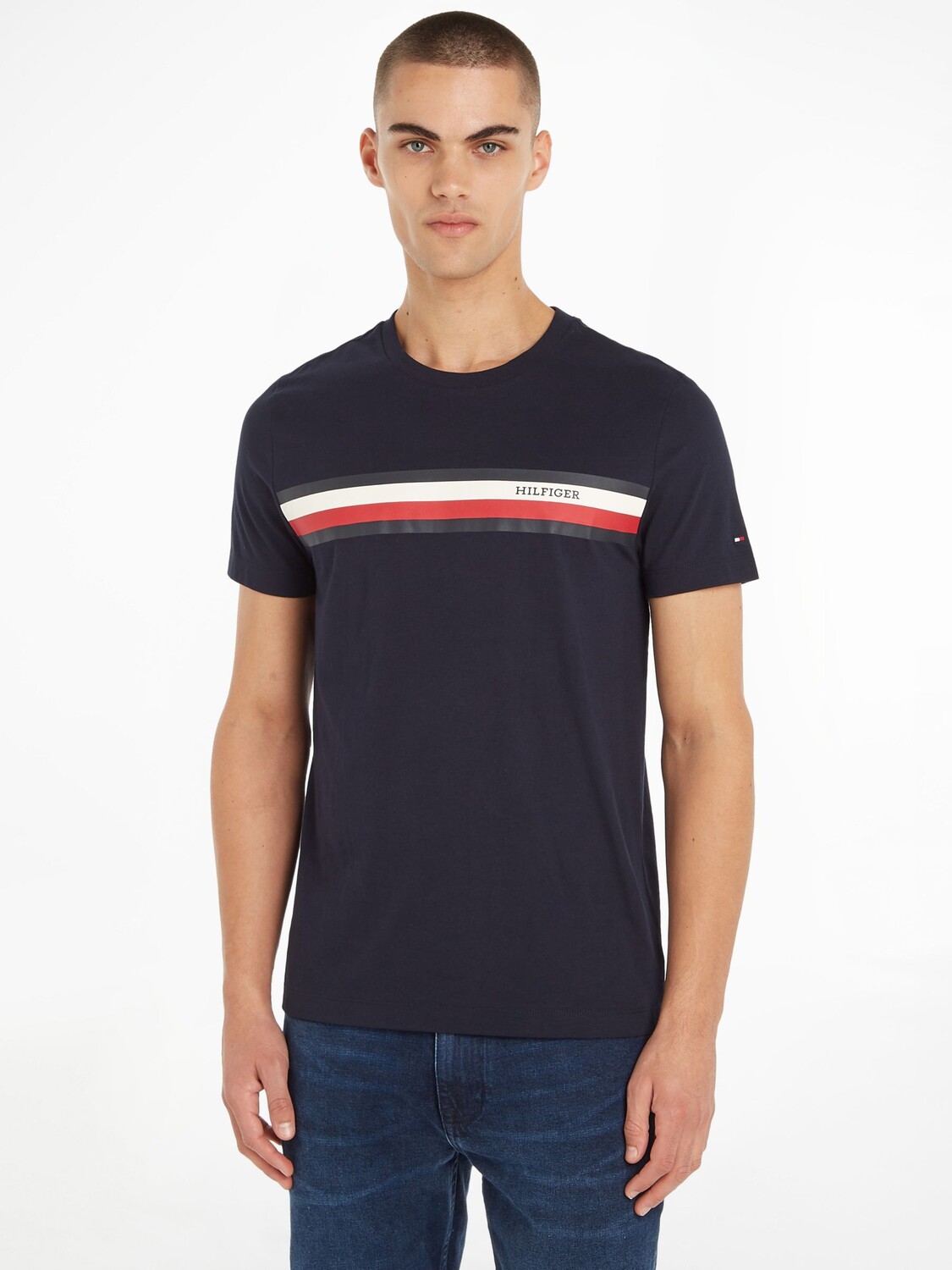 Футболка из органического хлопка в полоску с вышитым логотипом Tommy Hilfiger, Desert Sky
Футболка из органического хлопка в полоску с вышитым логотипом Tommy Hilfiger, Desert Sky