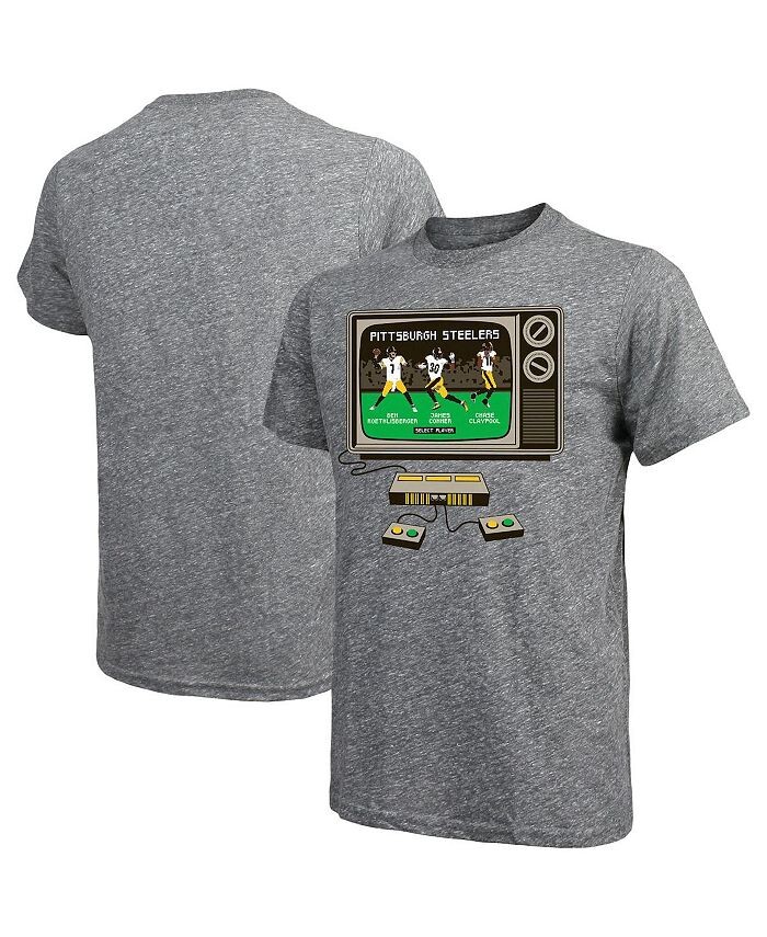 Мужская футболка Fanatics Ben Roethlisberger, Chase Claypool, James Conner Heather Grey Pittsburgh Steelers Video Game Tri-Blend Majestic, серый
Мужская футболка Fanatics Ben Roethlisberger, Chase Claypool, James Conner Heather Grey Pittsburgh Steelers Video Game Tri-Blend Majestic, серый