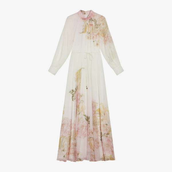 Тканое платье миди Lealani с цветочным принтом и поясом на талии Ted Baker, белый
Тканое платье миди Lealani с цветочным принтом и поясом на талии Ted Baker, белый