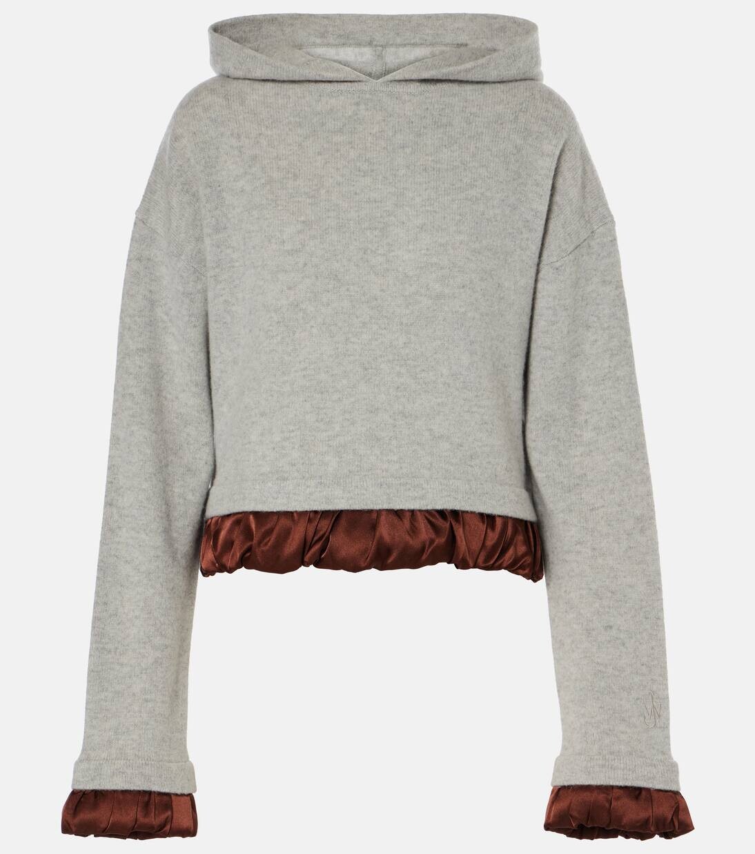 Укороченная шерстяная толстовка с атласной отделкой Jw Anderson, цвет light grey
Укороченная шерстяная толстовка с атласной отделкой Jw Anderson, цвет light grey