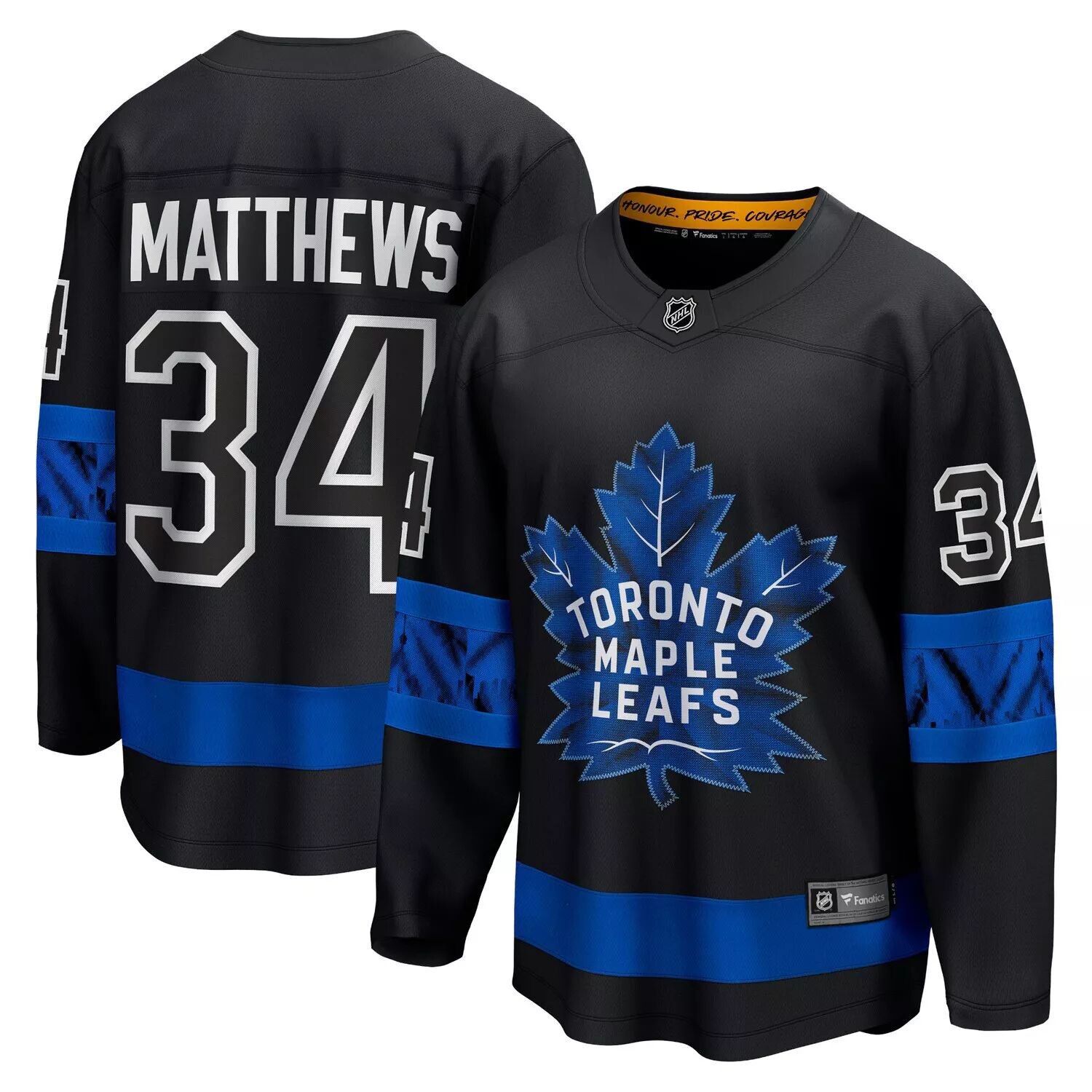 Мужская фирменная черная двусторонняя майка игрока Auston Matthews Toronto Maple Leafs Alternate Premier Breakaway Fanatics, Черный
Мужская фирменная черная двусторонняя майка игрока Auston Matthews Toronto Maple Leafs Alternate Premier Breakaway Fanatics, Черный
