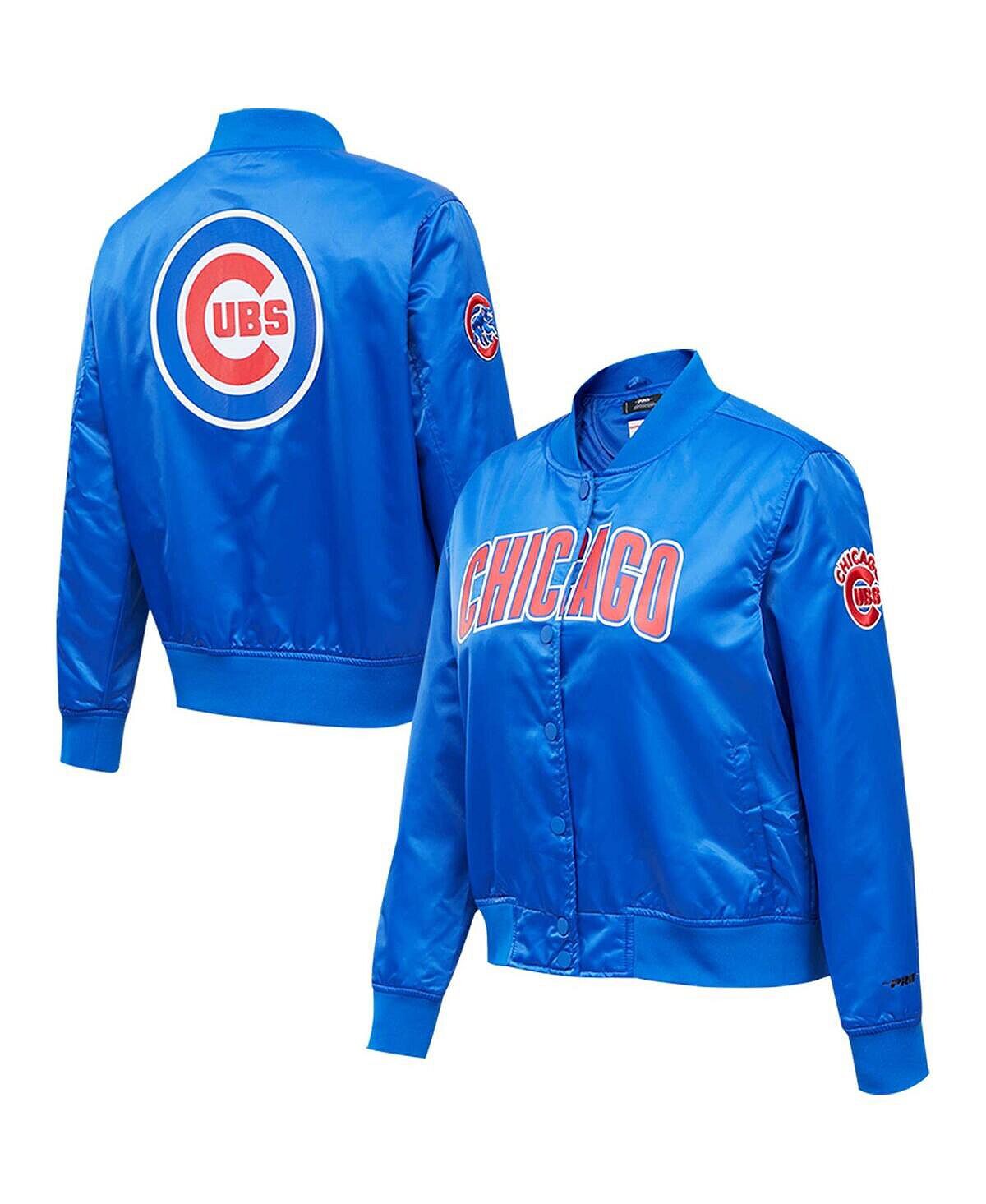 Женская атласная университетская куртка с длинными кнопками Royal Chicago Cubs Pro Standard
Женская атласная университетская куртка с длинными кнопками Royal Chicago Cubs Pro Standard