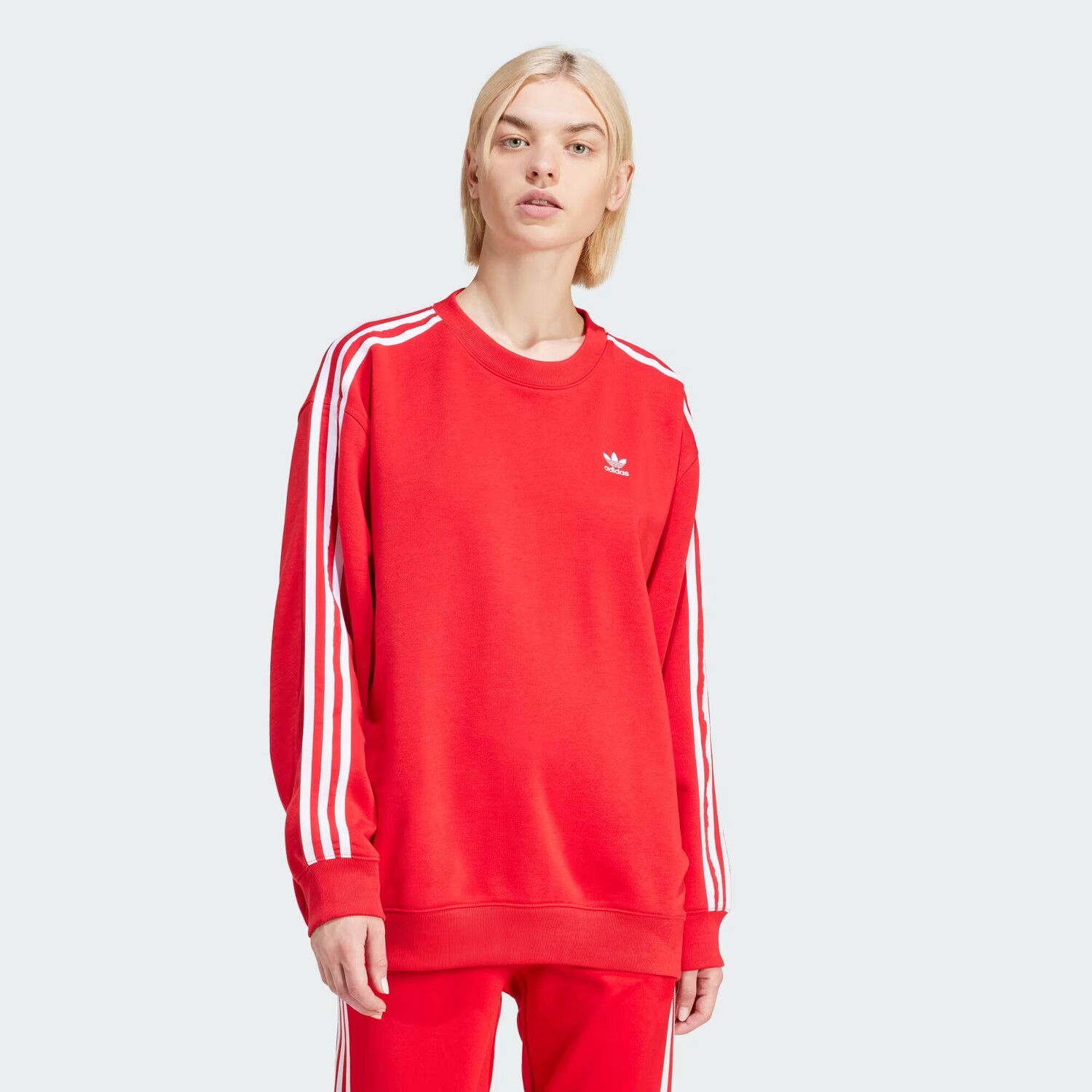 Большой свитшот с круглым вырезом Adicolor с 3 полосками Adidas, цвет Better Scarlet
Большой свитшот с круглым вырезом Adicolor с 3 полосками Adidas, цвет Better Scarlet