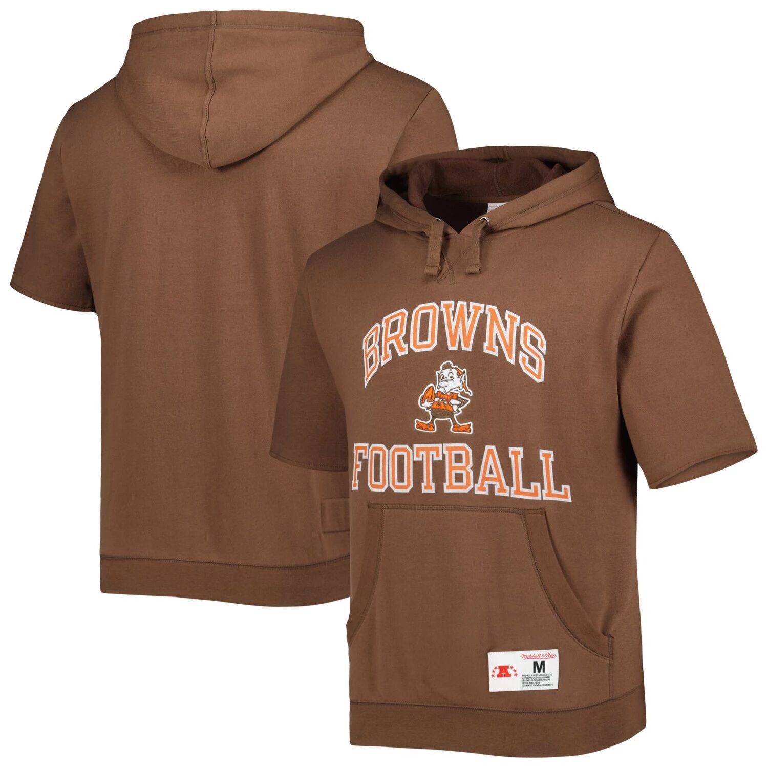 Мужской пуловер с короткими рукавами Mitchell & Ness Brown Cleveland Browns Brownie The Elf, толстовка с капюшоном
Мужской пуловер с короткими рукавами Mitchell & Ness Brown Cleveland Browns Brownie The Elf, толстовка с капюшоном