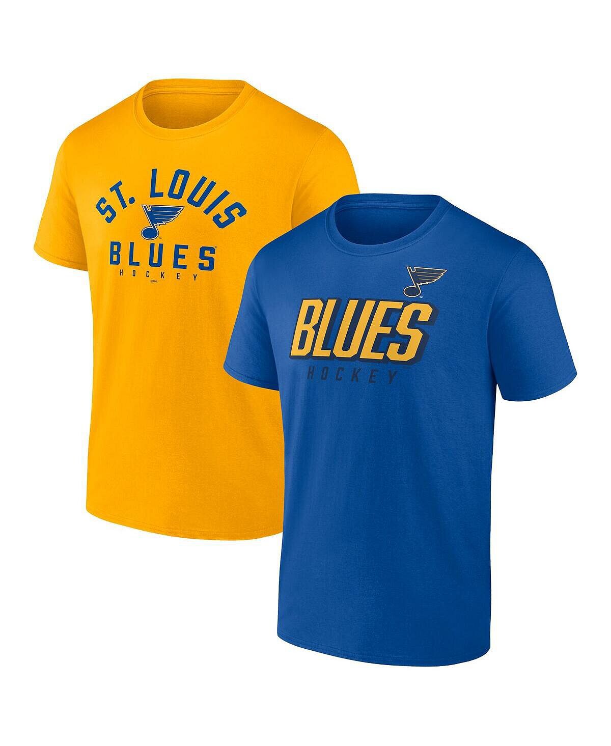 Мужской комплект из двух футболок с фирменным логотипом St. Louis Blues Wordmark синего и золотого цвета Fanatics, Синий
Мужской комплект из двух футболок с фирменным логотипом St. Louis Blues Wordmark синего и золотого цвета Fanatics, Синий