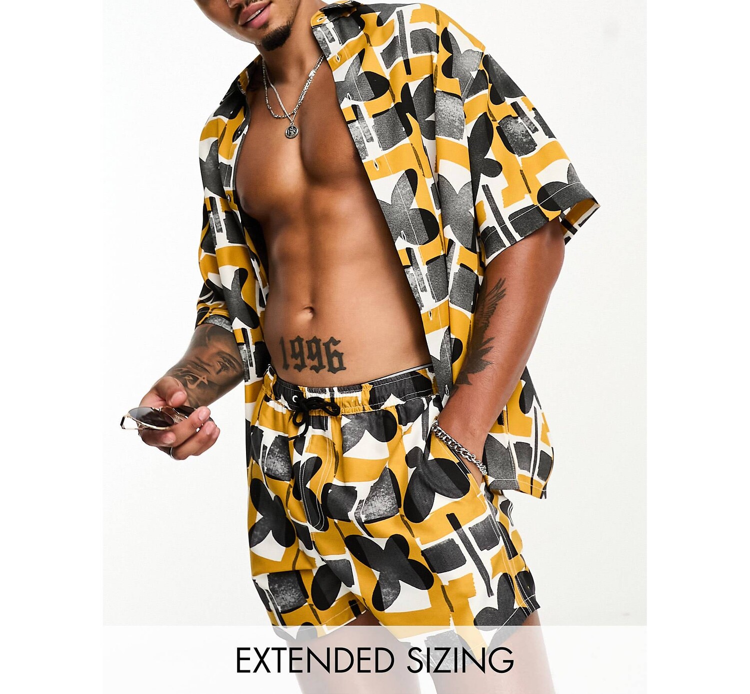 Черно-желтая рубашка свободного кроя свободного кроя ASOS DESIGN co-ord с принтом ASOS DESIGN
Черно-желтая рубашка свободного кроя свободного кроя ASOS DESIGN co-ord с принтом ASOS DESIGN