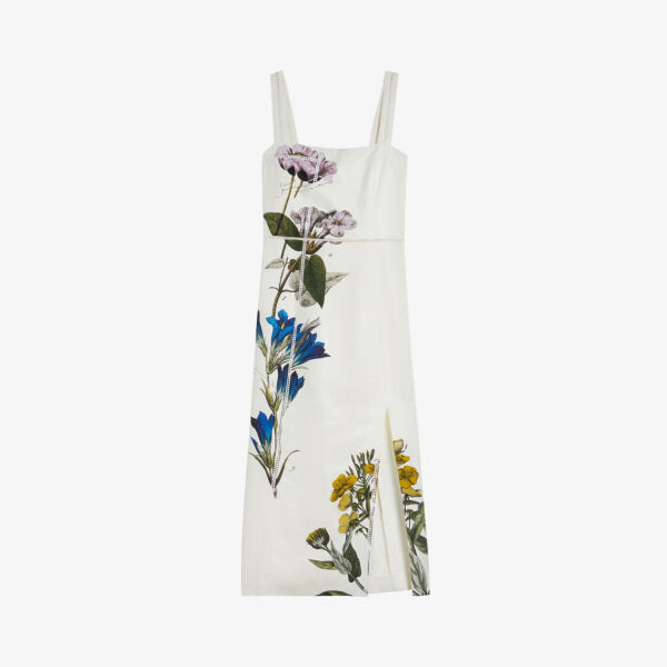 Тканое платье миди Jasmmie с квадратным вырезом и цветочным принтом Ted Baker, белый
Тканое платье миди Jasmmie с квадратным вырезом и цветочным принтом Ted Baker, белый