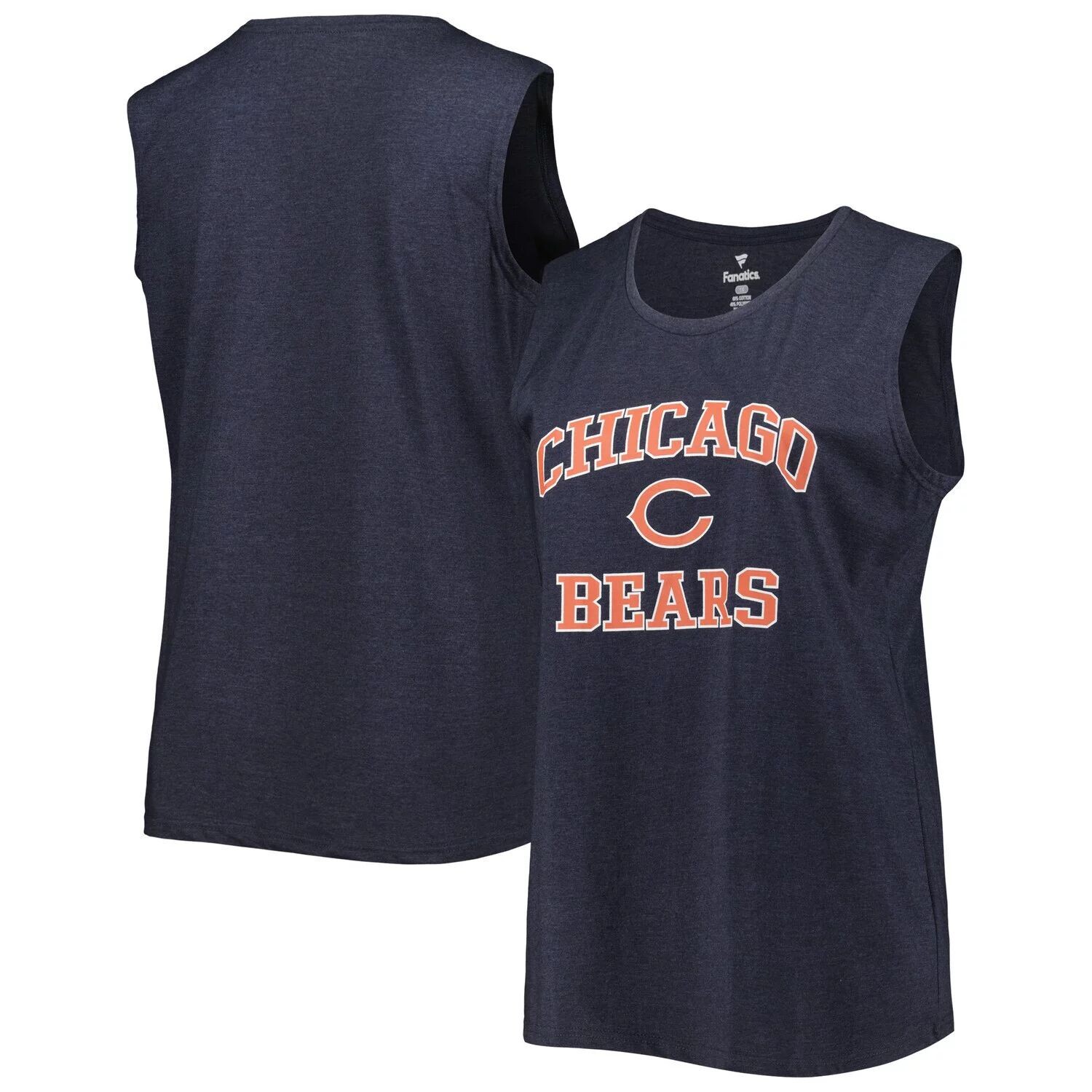 Женская майка больших размеров Fanatics с логотипом Heather Navy Chicago Bears Fanatics
Женская майка больших размеров Fanatics с логотипом Heather Navy Chicago Bears Fanatics