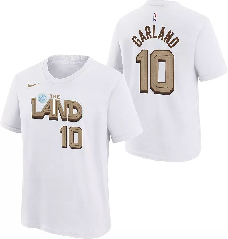 Белая хлопковая футболка Nike Youth 2022-23 City Edition Cleveland Cavaliers Darius Garland #10
Белая хлопковая футболка Nike Youth 2022-23 City Edition Cleveland Cavaliers Darius Garland #10