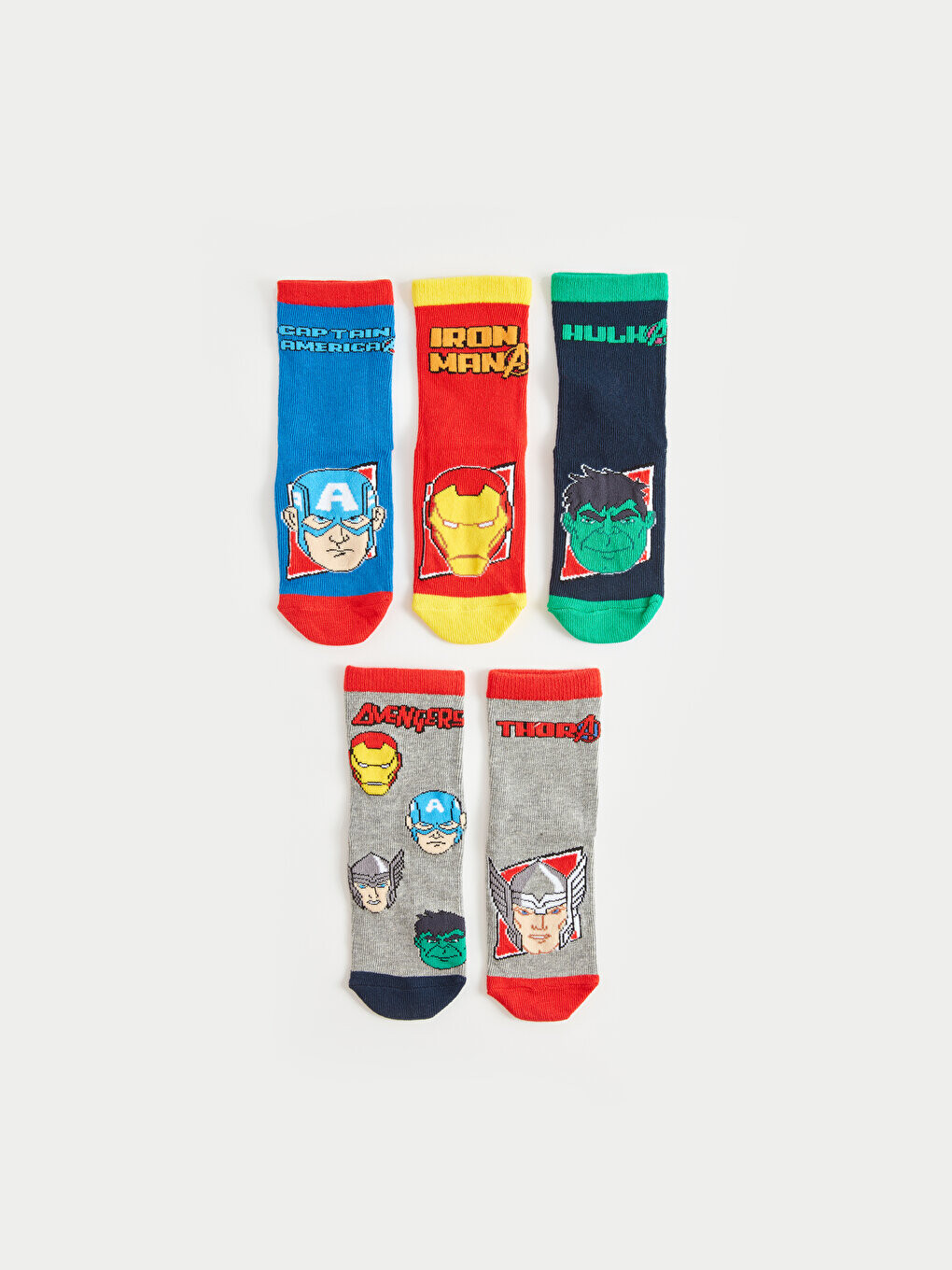Набор носков для мальчиков с рисунком Marvel, 5 шт. LCW Kids, окрашенная пряжа смешанного цвета
Набор носков для мальчиков с рисунком Marvel, 5 шт. LCW Kids, окрашенная пряжа смешанного цвета
