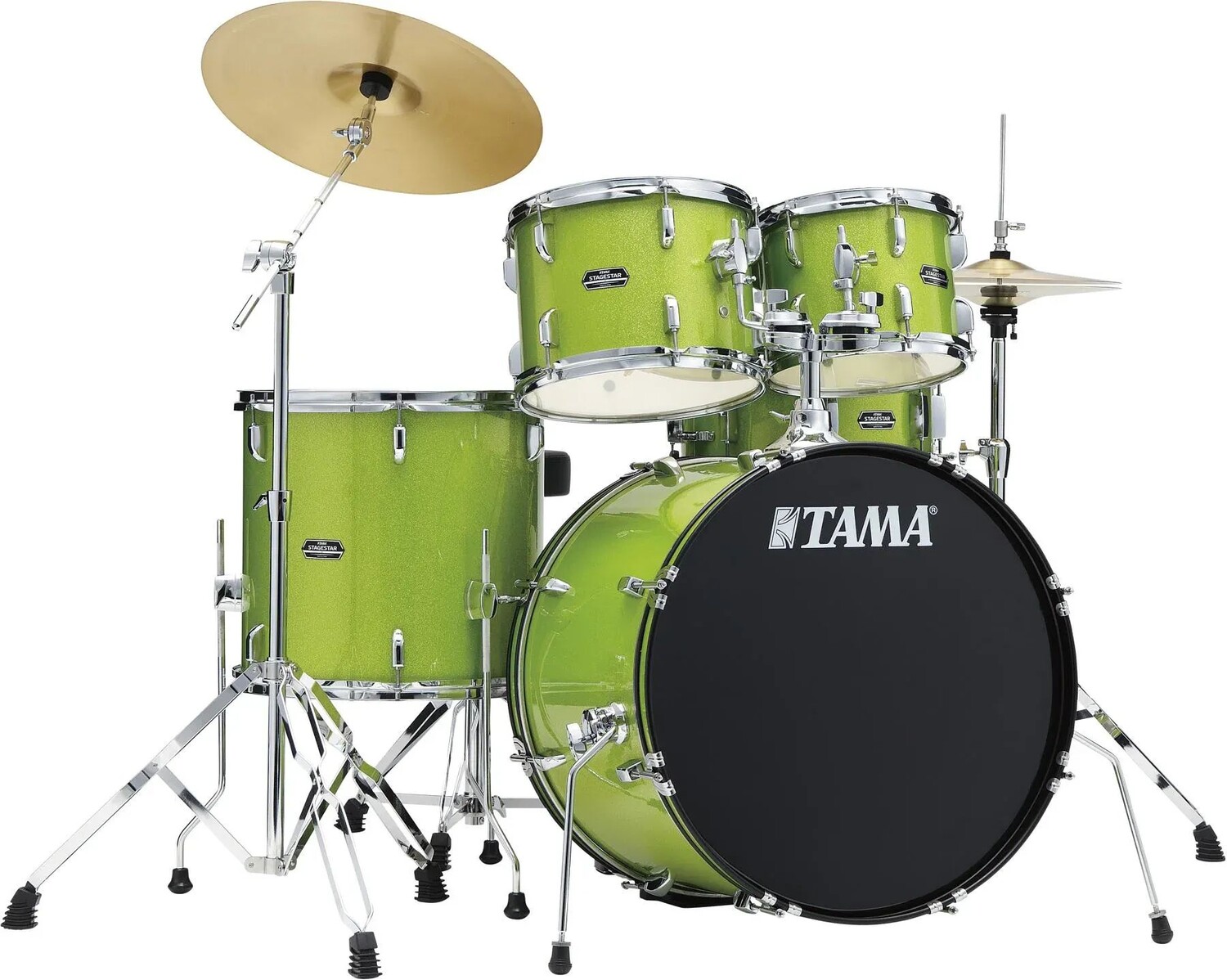 Полная ударная установка Tama Stagestar из 5 предметов — Lime Green Sparkle
Полная ударная установка Tama Stagestar из 5 предметов — Lime Green Sparkle