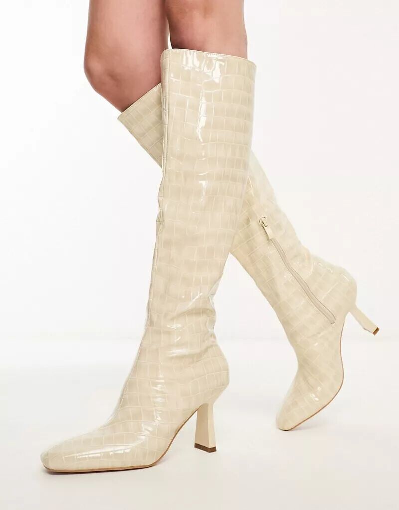 Белые сапоги до колена SIMMI London Benedict с каблуком с эффектом змеиной кожи SIMMI Shoes
Белые сапоги до колена SIMMI London Benedict с каблуком с эффектом змеиной кожи SIMMI Shoes