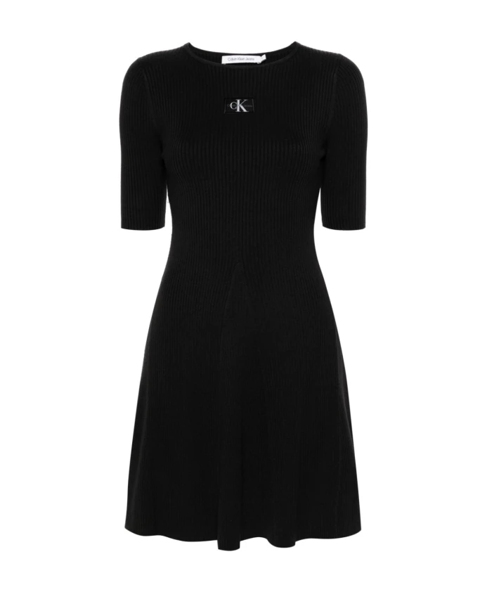 Расклешенное платье S из хлопка Calvin Klein Jeans, черный 
Расклешенное платье S из хлопка Calvin Klein Jeans, черный