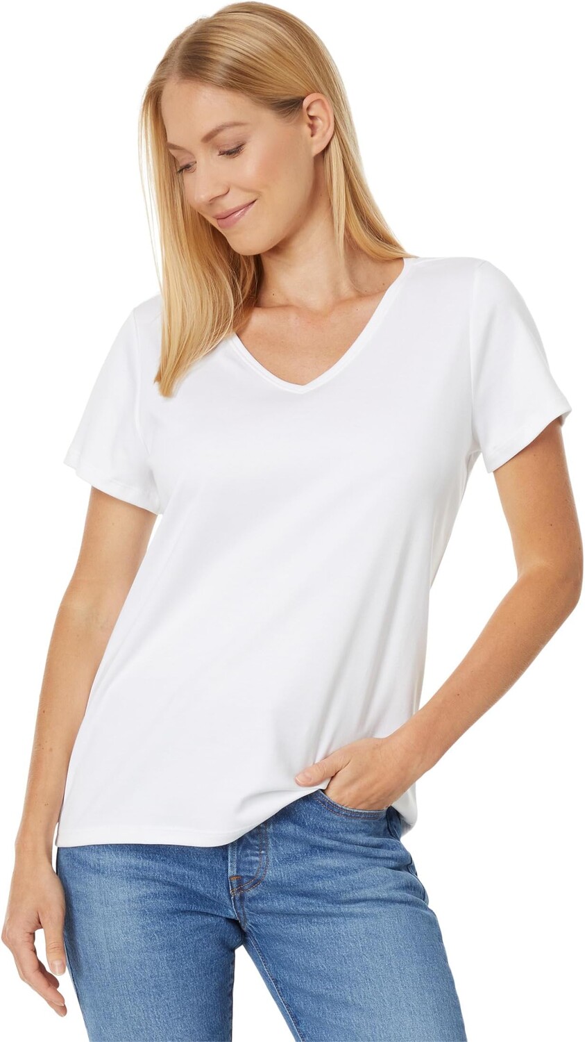 Футболка Petite Pima Tops с V-образным вырезом и короткими рукавами L.L.Bean, белый
Футболка Petite Pima Tops с V-образным вырезом и короткими рукавами L.L.Bean, белый