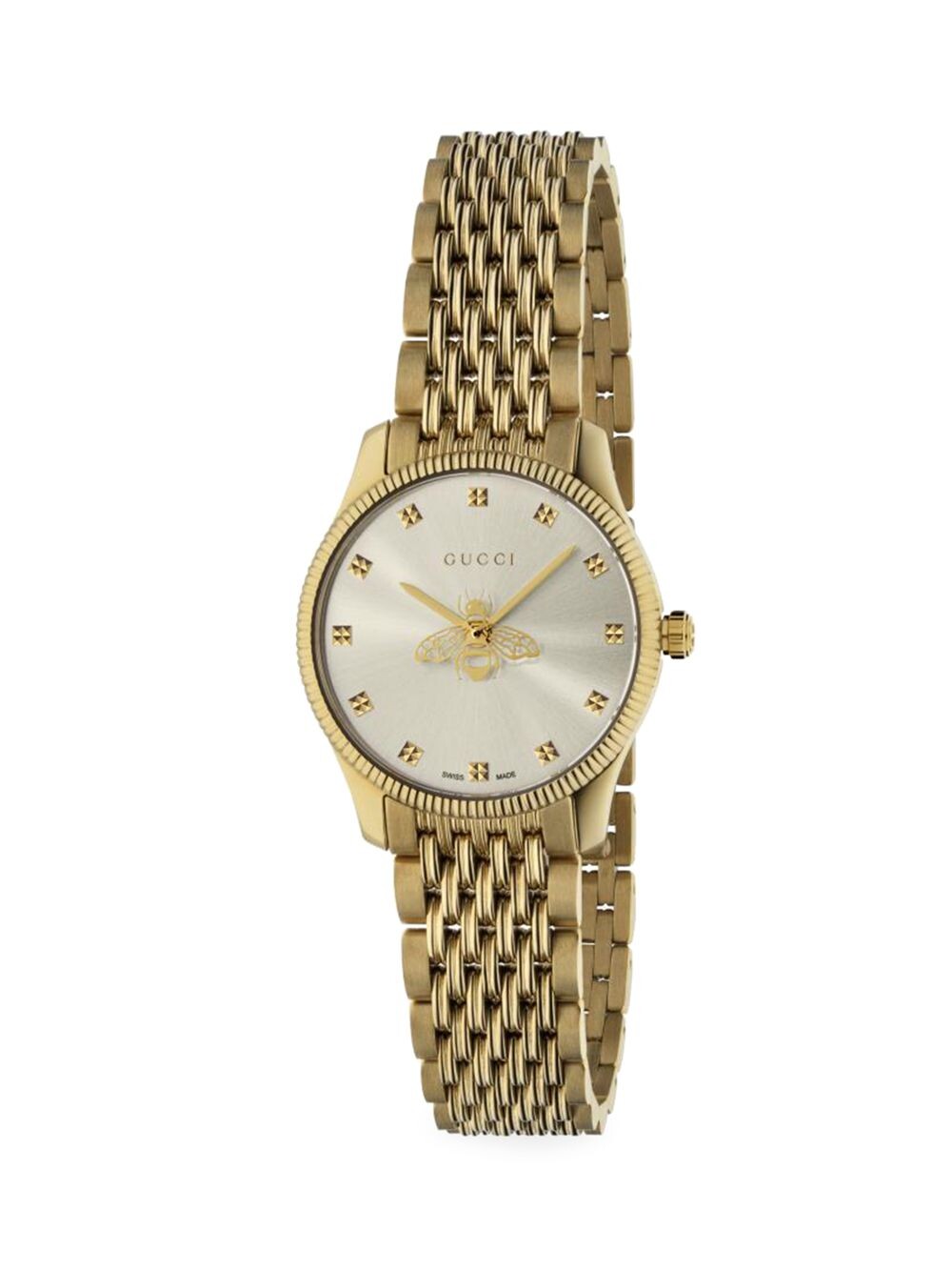 Часы G-Timeless Slim с браслетом из нержавеющей стали с PVD-покрытием из желтого золота Gucci, золотой
Часы G-Timeless Slim с браслетом из нержавеющей стали с PVD-покрытием из желтого золота Gucci, золотой