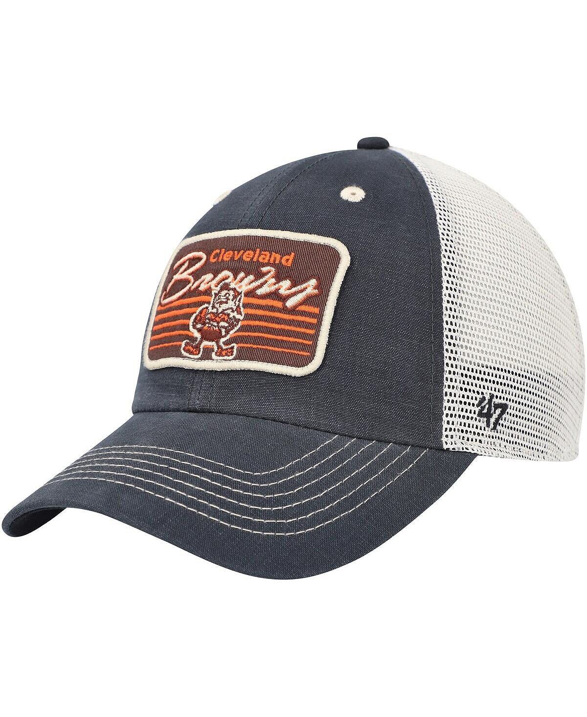Мужская черная, натуральная регулируемая шляпа Cleveland Browns Legacy Five Point Trucker Clean Up '47 Brand
Мужская черная, натуральная регулируемая шляпа Cleveland Browns Legacy Five Point Trucker Clean Up '47 Brand