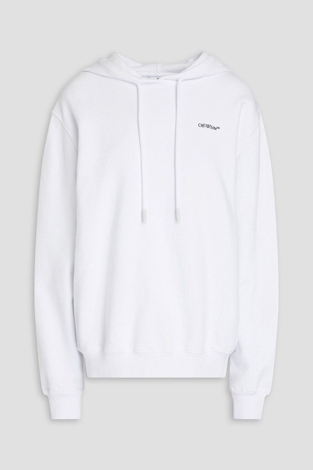 Толстовка из французской махровой ткани с вышитым принтом Off-White, белый
Толстовка из французской махровой ткани с вышитым принтом Off-White, белый