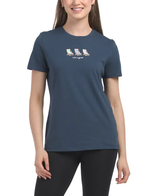 Классическая футболка с короткими рукавами для шезлонгов Life Is Good, темно-синий
Классическая футболка с короткими рукавами для шезлонгов Life Is Good, темно-синий