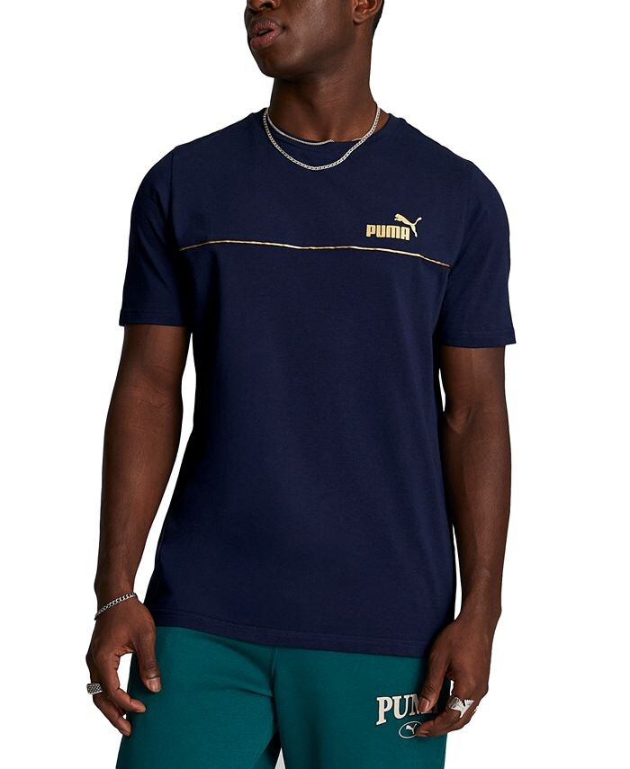 Мужская футболка Essentials+ с золотым логотипом в минималистском стиле Puma, синий
Мужская футболка Essentials+ с золотым логотипом в минималистском стиле Puma, синий