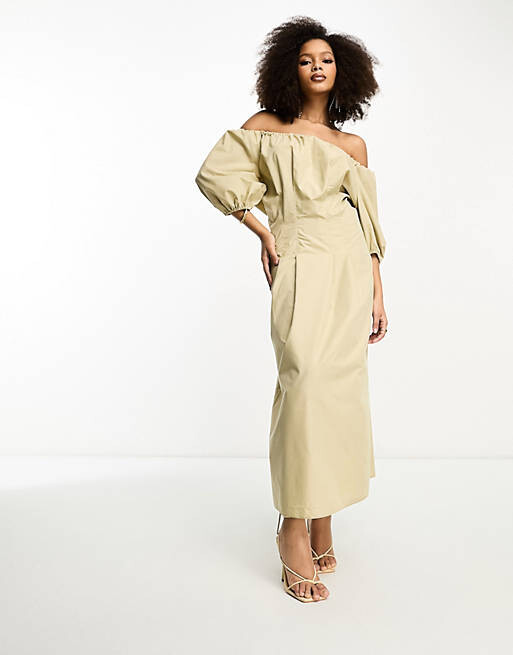 Платье макси с открытыми плечами и открытыми плечами из чистого хлопка ASOS DESIGN нейтрального цвета
Платье макси с открытыми плечами и открытыми плечами из чистого хлопка ASOS DESIGN нейтрального цвета