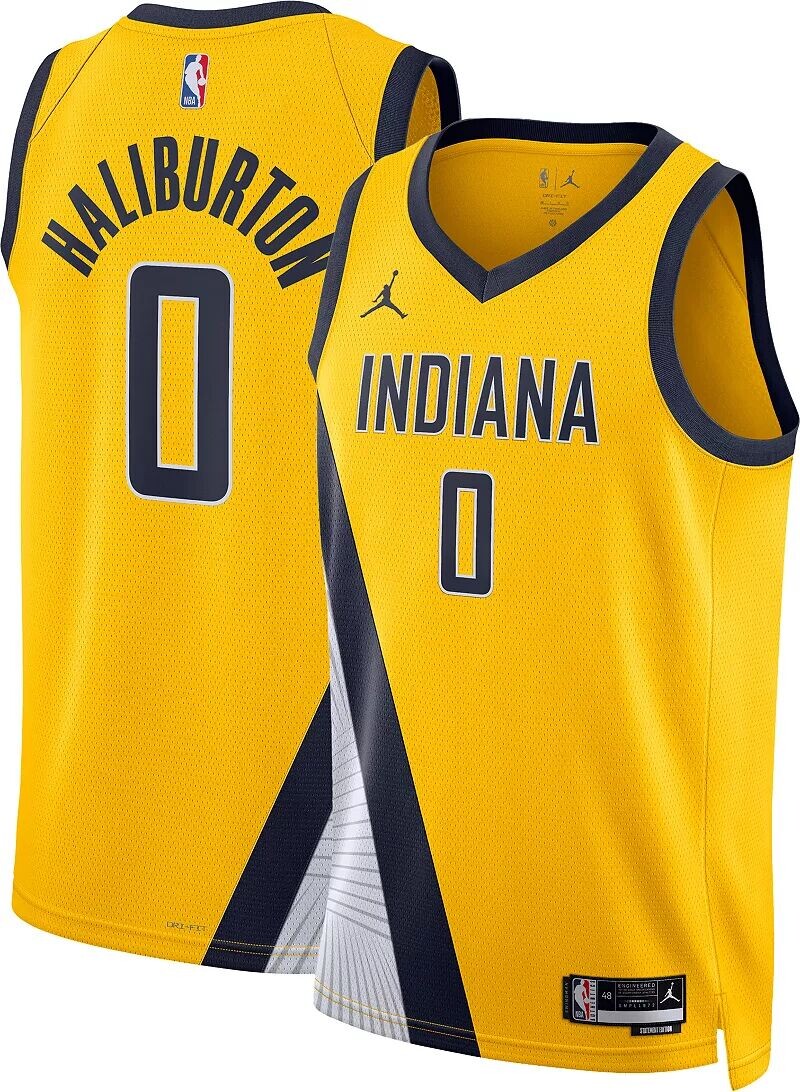 Jordan Мужская джерси Nike Indiana Pacers Tyrese Haliburton #0 желтого цвета Dri-FIT Swingman
Jordan Мужская джерси Nike Indiana Pacers Tyrese Haliburton #0 желтого цвета Dri-FIT Swingman