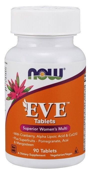 Набор витаминов и минералов для женщин Now Foods Eve Womens Multiple Vitamin Tabletki, 90 шт
Набор витаминов и минералов для женщин Now Foods Eve Womens Multiple Vitamin Tabletki, 90 шт