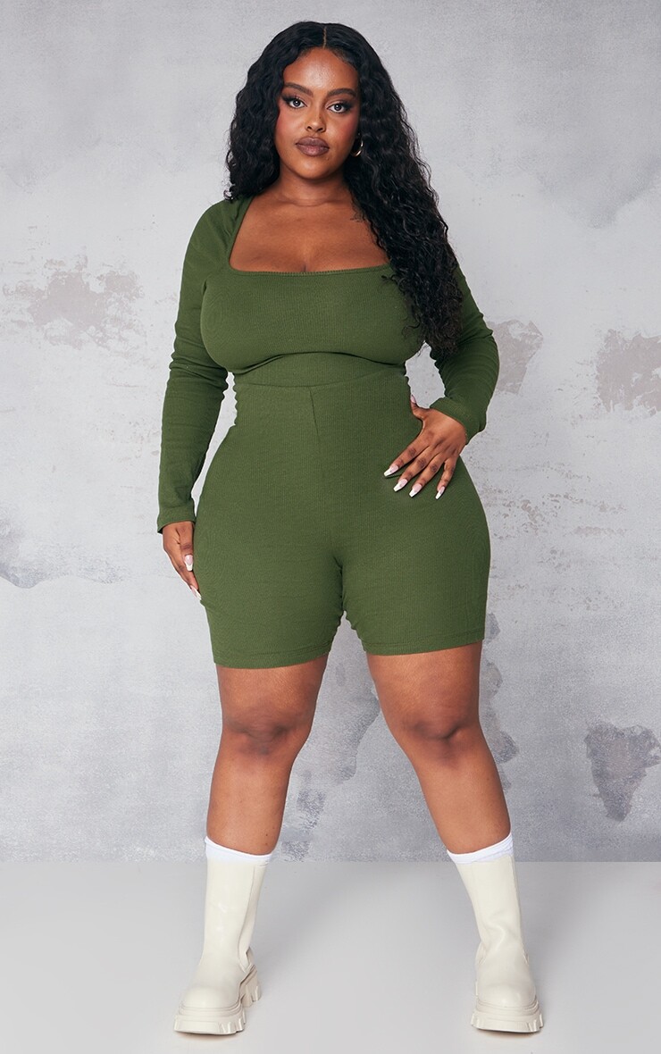 PrettyLittleThing Плюс Хаки Комбинезон в рубчик с квадратным вырезом и длинными рукавами
PrettyLittleThing Плюс Хаки Комбинезон в рубчик с квадратным вырезом и длинными рукавами