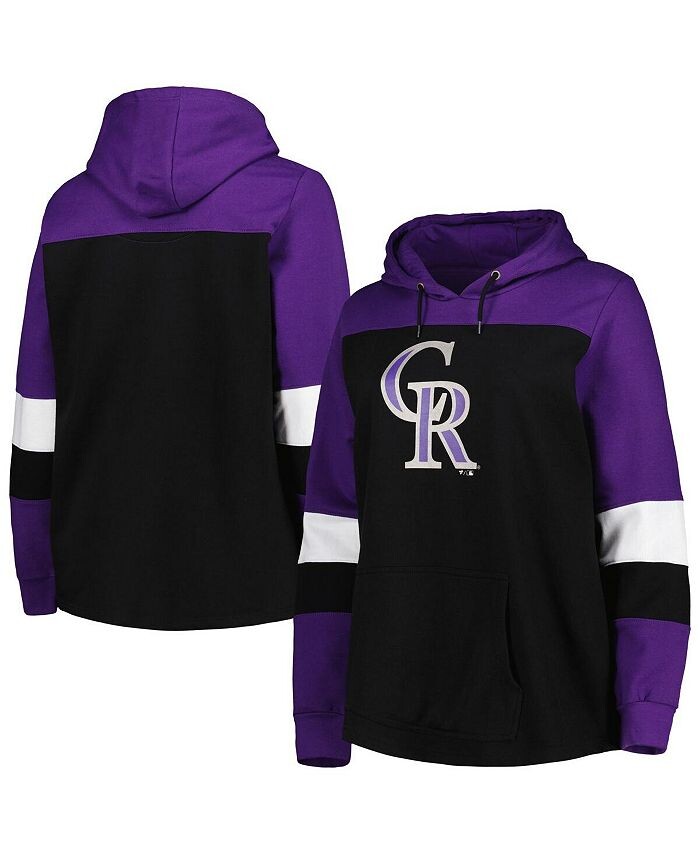Женский черный пуловер с капюшоном Colorado Rockies большого размера с цветными блоками Profile, черный
Женский черный пуловер с капюшоном Colorado Rockies большого размера с цветными блоками Profile, черный