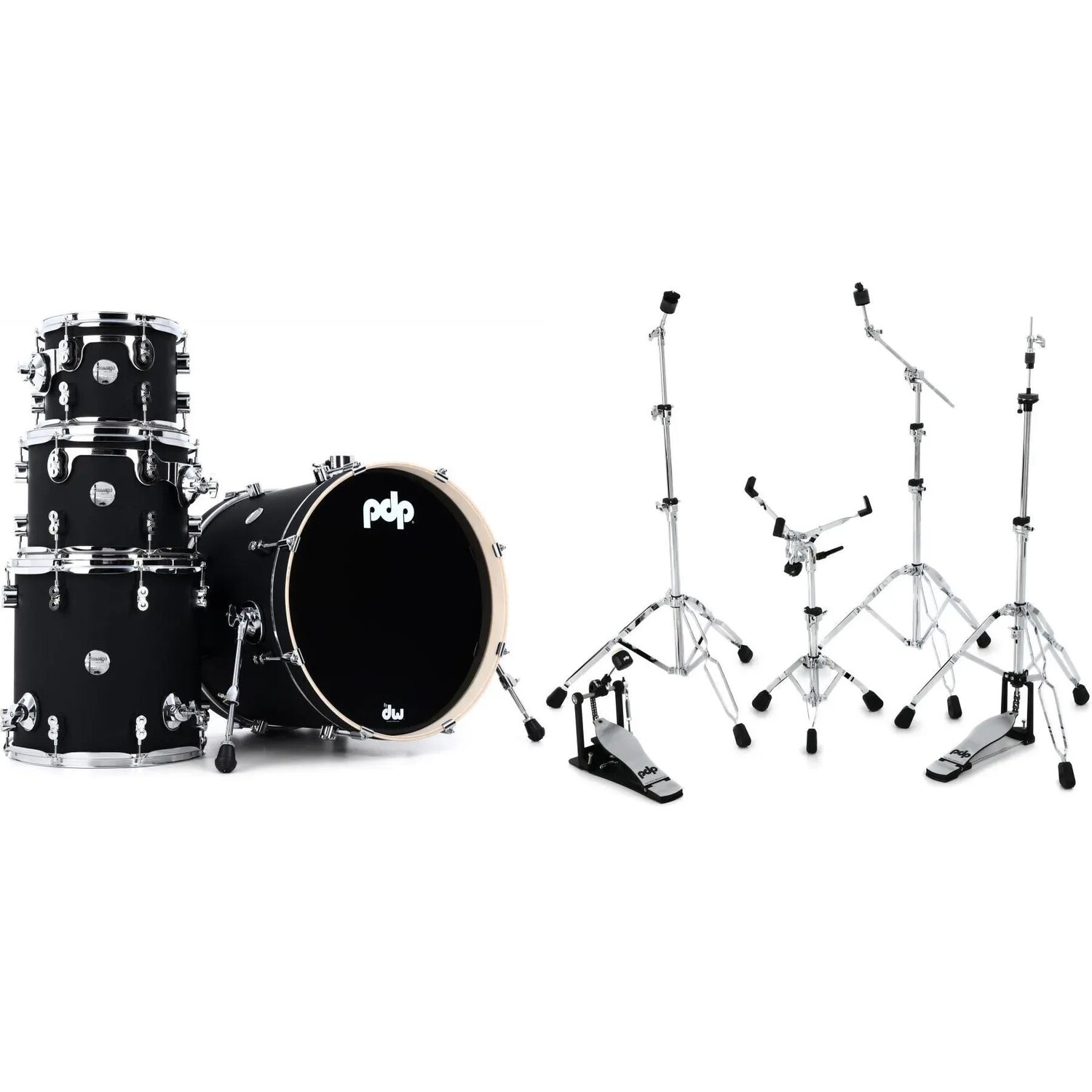 PDP Concept Maple, комплект из 4 частей и комплект оборудования — матовый черный
PDP Concept Maple, комплект из 4 частей и комплект оборудования — матовый черный