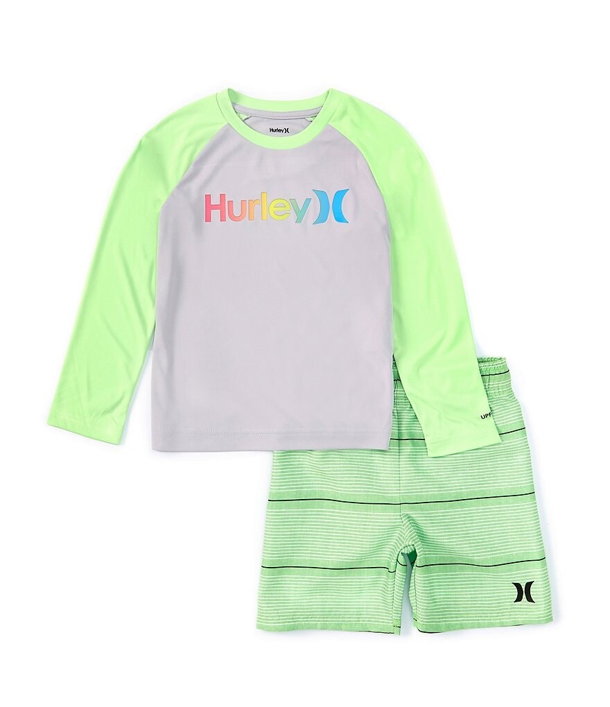 Hurley Little Boys 2T-7 Комплект с длинными рукавами UPF 50+ реглан и шорты для плавания, зеленый
Hurley Little Boys 2T-7 Комплект с длинными рукавами UPF 50+ реглан и шорты для плавания, зеленый
