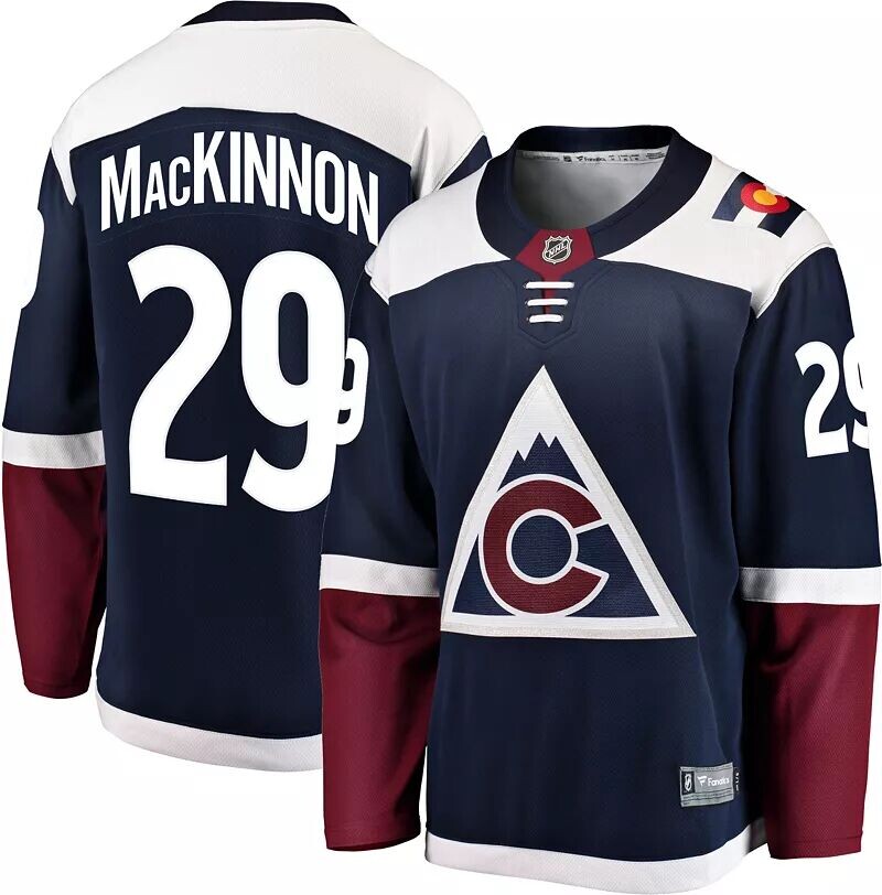 Мужская футболка НХЛ Colorado Avalanche Nathan MacKinnon # 29, альтернативная реплика
Мужская футболка НХЛ Colorado Avalanche Nathan MacKinnon # 29, альтернативная реплика